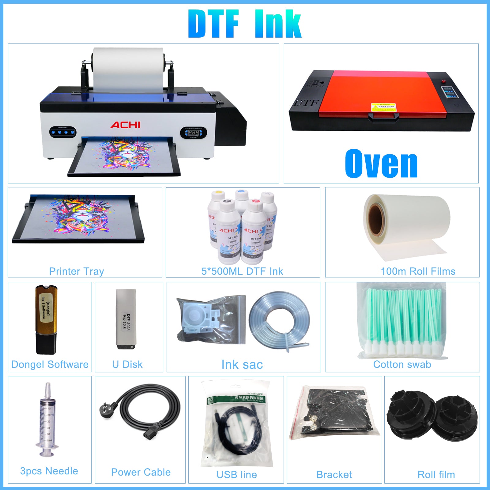 Essential Supplies Needed for DTF Printing: A Complete Beginner Checklist for Your ACHI A3 Roll DTF Printer