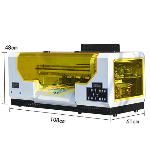 ACHI A3 Dual Head XP600 DTF PRO Thermal Sublimation Direct to Film fast speed Printer with Powder Shaker