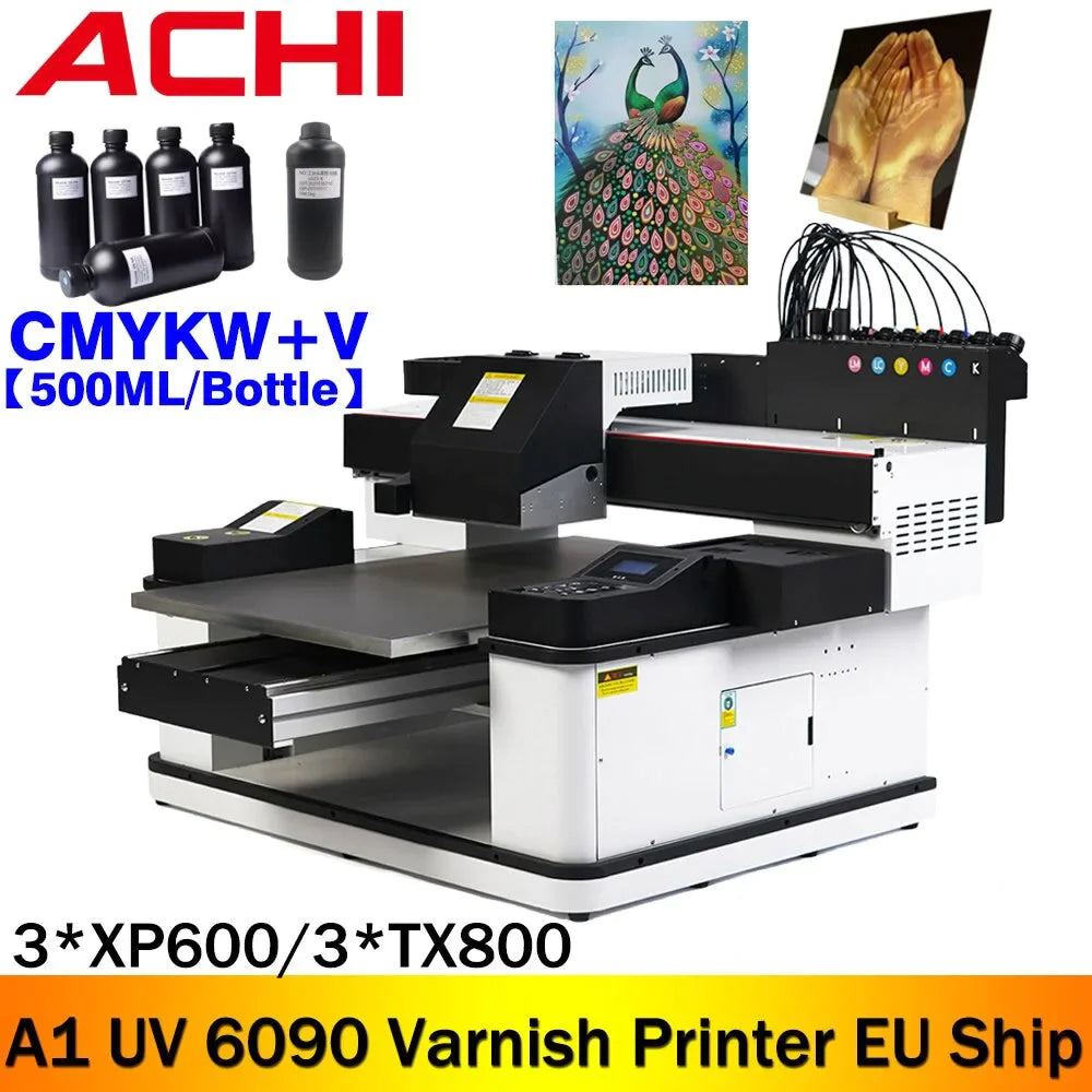 ACHI A3 UV Printer &1390 Printed Head & Rotary Holder Cylindrical 3D E –  ACHIUVPRINTER