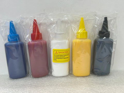 5*100ML DTF Ink Kit Film Transfer Ink For DTF Direct Transfer Film Printer For DTF Printing PET Film Printing And Transfer