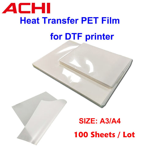 100 sheets A3 PET DTF Transfer Film For Direct Transfer Film Printing For DTF Ink Printing PET Film Printing Transfer