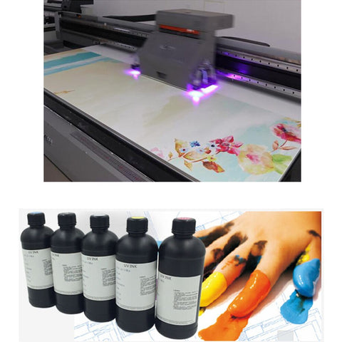 100ML 500ML/Bottle LED UV Ink for R1390 L800 R330 DX4 DX5 DX6 DX7 Printhead for A2 A3 A4 &amp; Large Flatbed Inkjet Printer 1 Bottle