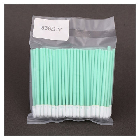 100PCS Clean Cotton Swab Double-sided Microfiber Cleaning Head Swab Solvent Printer Optical Equipment Clean  Printer cleaning