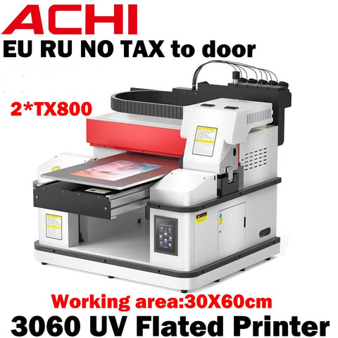 3360 UV Printer A3+ UV Printer LED Flatbed Printer Automatic UV Print for Bottlle Wood T-shirt Mental Printing 2*TX800 Printhead