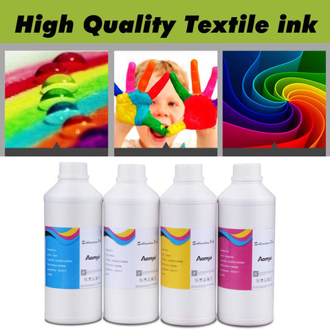 500ML/1000ML Textile INK Garment For UV DTG Pinter coatinting DX4 DX5 DX6 DX7 Printhead Epson 1390 R1900 R2000 F2000