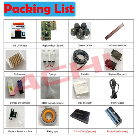 A4 UV Printer LED Automatic Flatbed A4 Print Size Rotary+T-shirt fixture+UV Ink For Phone Case Cloth  Wood Bottle Glass Metal